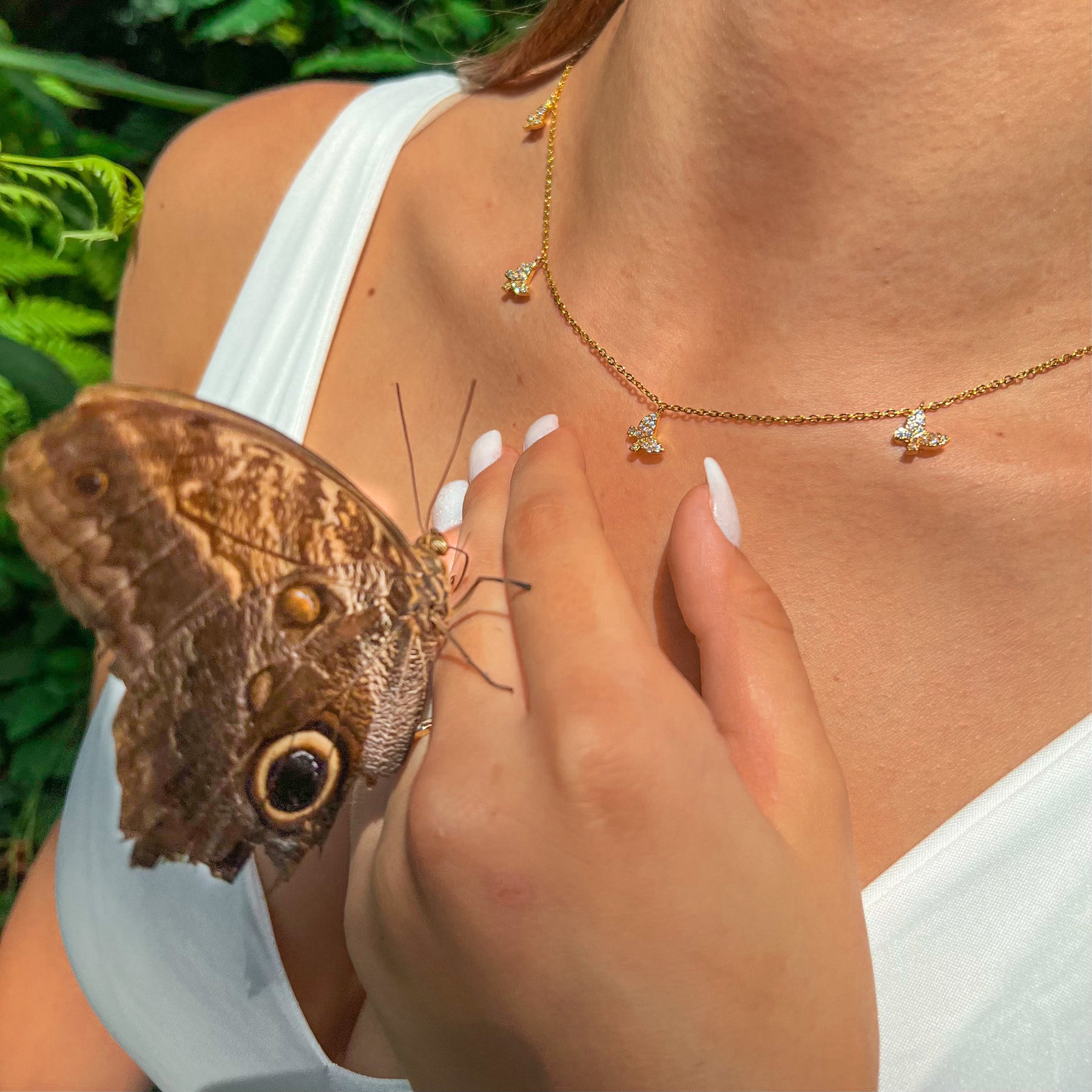 Halskette Schmetterling mit Zirkonia – herzenskette